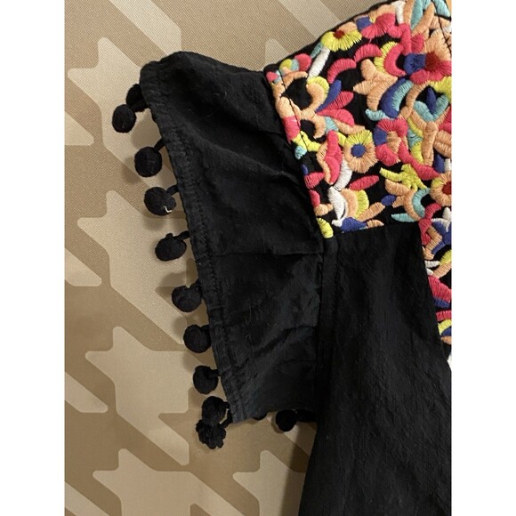 KIRUNDO‎ Womens 2024 Summer Mini Dress SZ M Embroidered Boho Baby Doll Elegant - Picture 10 of 10